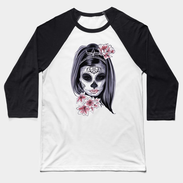 Caveira Mexicana Baseball T-Shirt by Medita na Cor